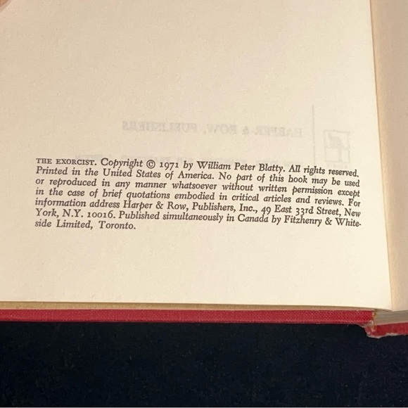 The Exorcist Hardcover Book 1971 Vintage William Peter Blatty No Dust Jacket - Picture 6 of 8